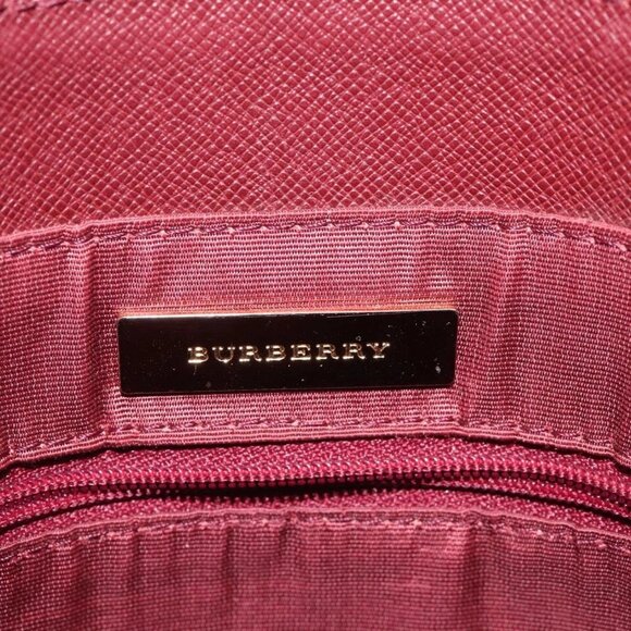 BURBERRY Nova Check Shoulder Bag Canvas Beige Gold Auth bs24664 - Picture 13 of 16